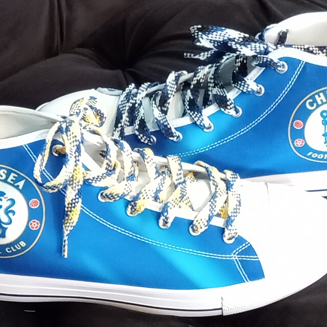Chelsea Shoes Chelsea High Top Sneaker Football Club Soccer Fan Converse Style Hightop Custom Shoe Mom Dad Child Shoe Etsy