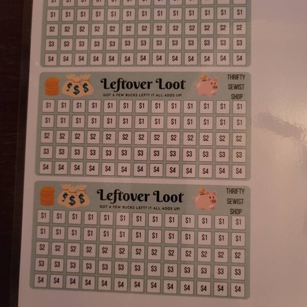 Leftover Loot A6 Savings Challenge Digital Download - Etsy