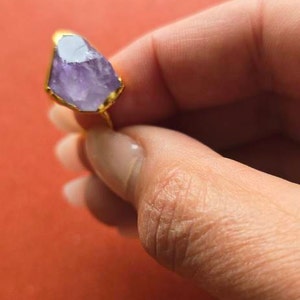 Customer photo from Flo, Raw Sapphire Ring in Yellow Gold