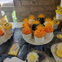 Soaoo 60 PcsTDN Hee Comes The Son Cupcake Toppes Baby