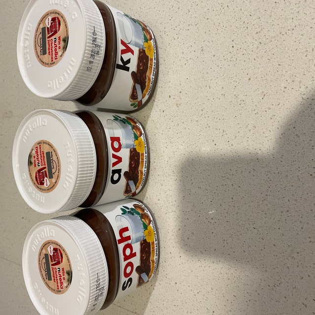 Personalised Jar of Nutella 1kg - Custom Made To Order