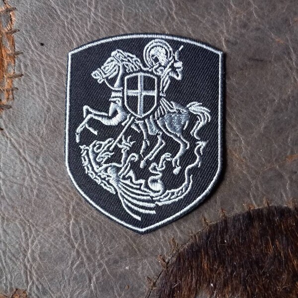 St George and the Dragon Embroidered Iron on Applique Motif Patch - Etsy