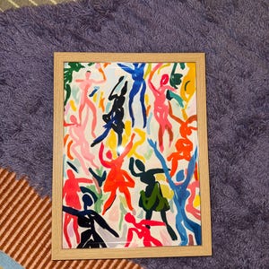 Henri Matisse Inspired Dance Poster, Colorful Abstract Movement