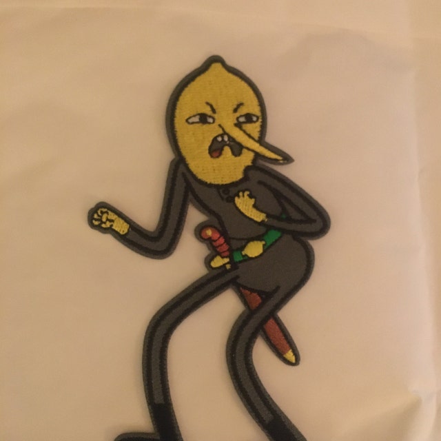 Adventure Time Lemongrab in Disgust Patch Cartoon Network