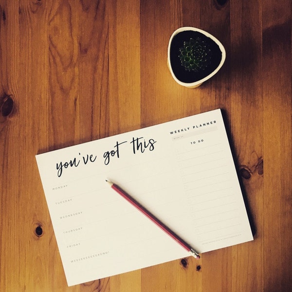 You've Got This - Weekly Desk Planner Pad - Weekly Planner - Desk Pad ...