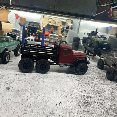 Flatbed Conversion Kit For FMS Atlas 6x6 RC Truck Crawler – 1:18 Scale, Black, Unbranded