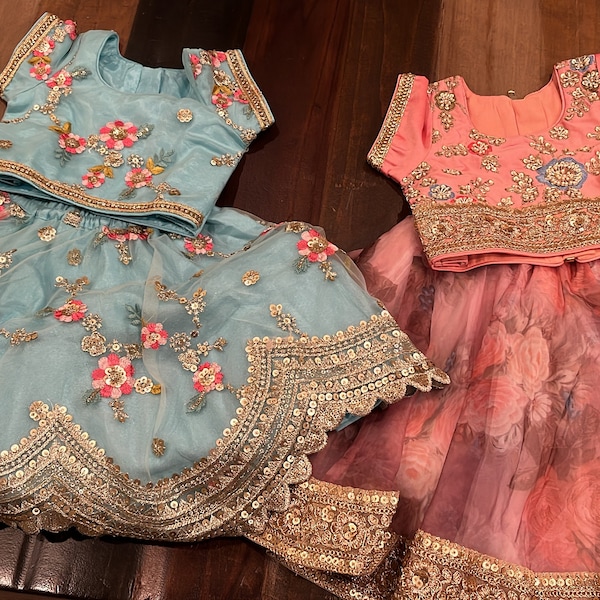 BABY PROUD PARTY WEAR KIDS LEHENGA main image 1