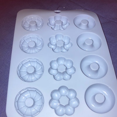 X 12 Cavity Shiny Mini Donut Silicone Mold From Daiso - Etsy