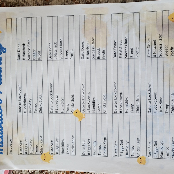 Flock Tracker - Chicken Log - Flock Log - Chicken Inventory List ...