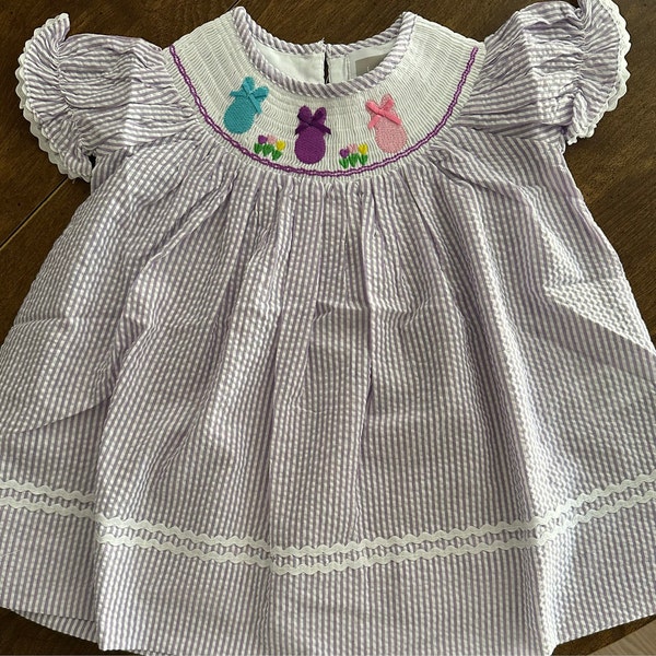 Dark Navy Check Gingham Dress with Peter Pan Collar main image 1