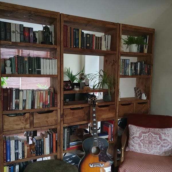 Reclaimed Wood Bookcase / Shelving Units Room Divider - Room Divider ...