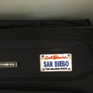 My Happy Place Is SAN Diego California License Plate Frame - Chrome Steel 6x12 Inch Car Tag Accessory