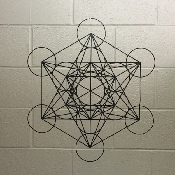 Metatrons Cube Wall Decal Sticker Art Decor Buddha Sacred Geometry ...