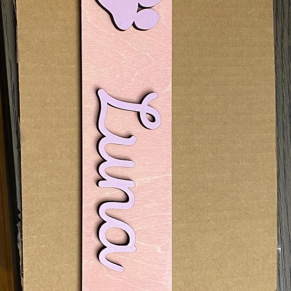 Custom Nursery Sign Custom Baby Name Wooden Sign Handpainted