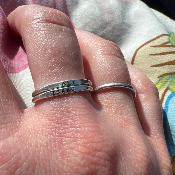 Personalized Name Russian Wedding Ring Necklace, Sterling Silver ...