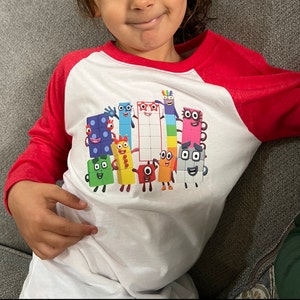 Personalized Numberblocks T-shirt Youth XS-XL Custom | Etsy