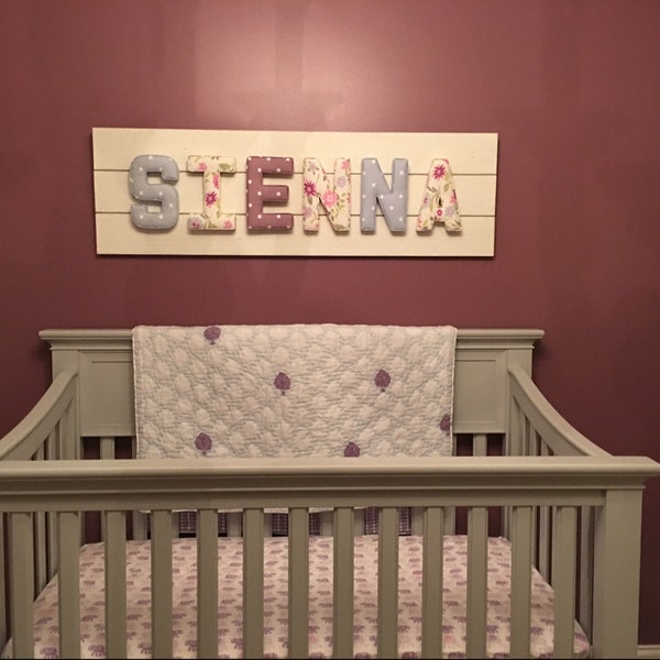 Fabric Letters for Baby Nursery, Personalised New Baby Gift, Nursery ...
