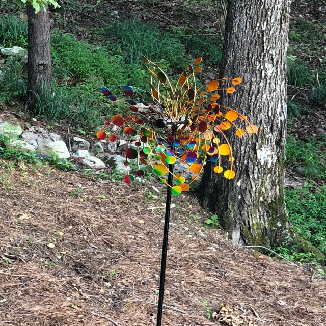 Large Rotating Spinner Yard Art 32 Etsy