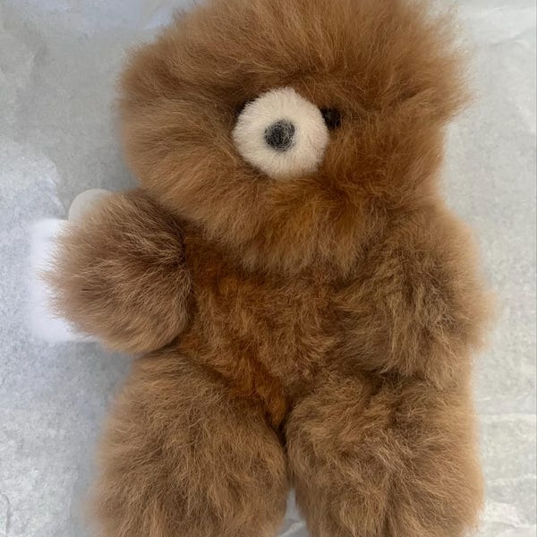 Brown Teddy Bear (100% Alpaca Fur)