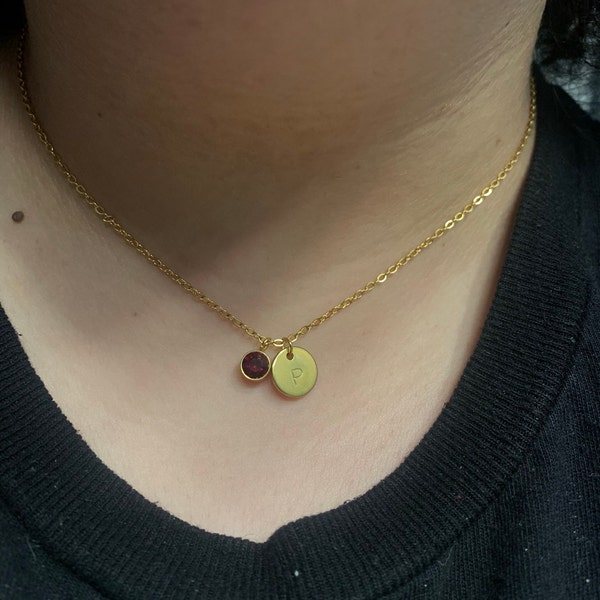 Dainty Layered Initial Choker Necklace - Handmade, Adjustable Length, Personalized Gift