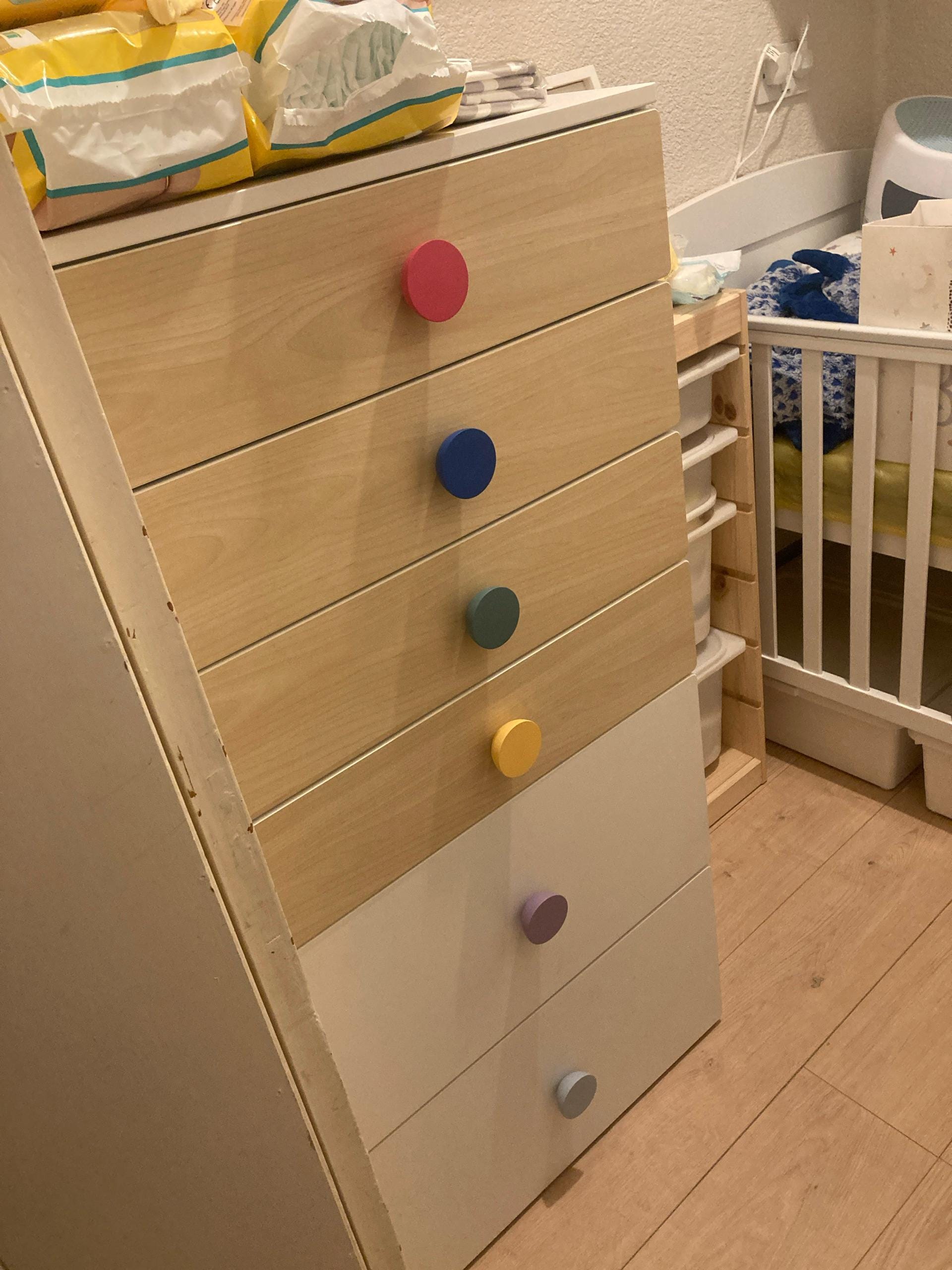 Kids room round drawer knobs I Colorful furniture accessories for nursery, kids room I More colors