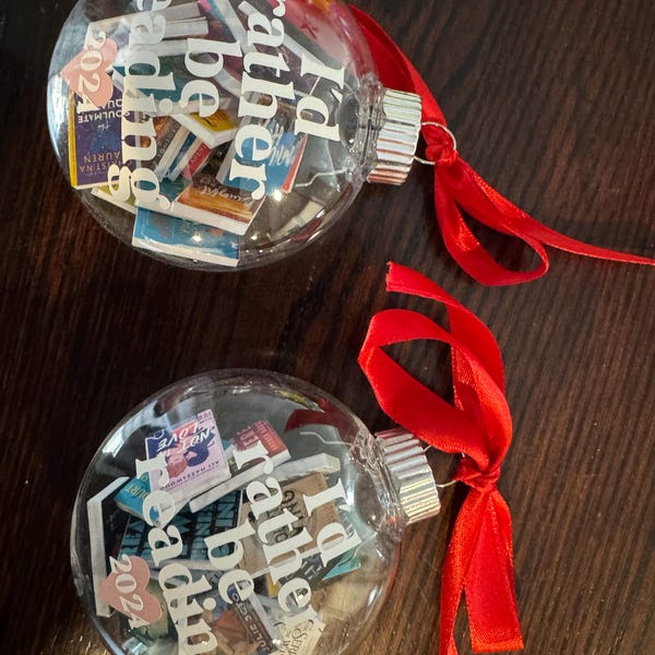 Personalized Book Ornament . Ornament for Book Lover . Book Lover Gift ...