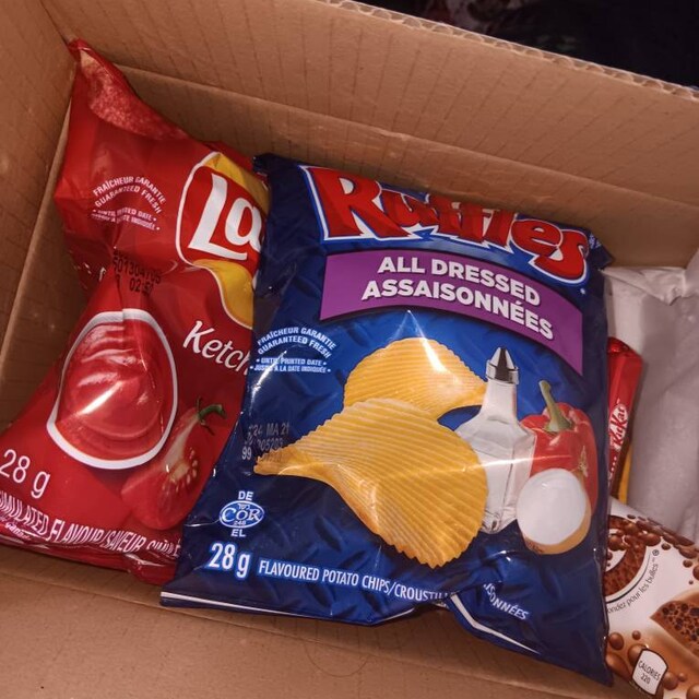 FREE SHIPPING Limited Quantities Canadian Snacks/all Dressed Chips/ketchup  Chips/chocolate Gift Box - Etsy
