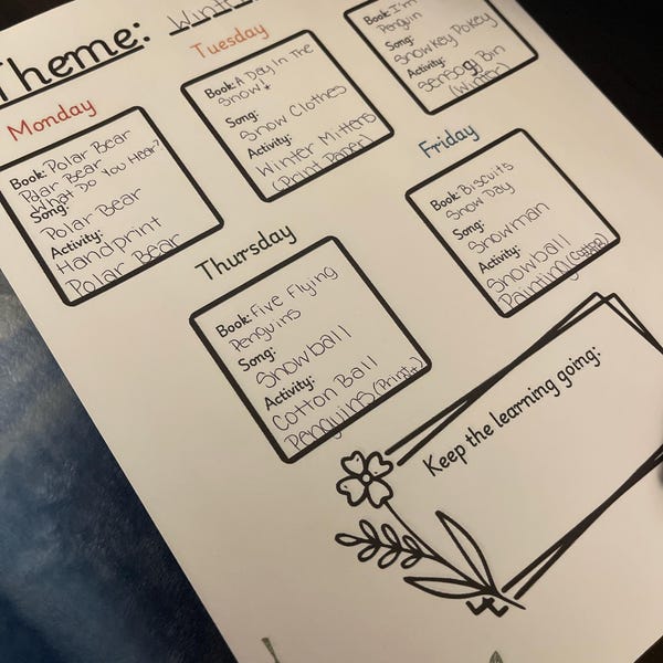 Blank Weekly Lesson Plan - Etsy