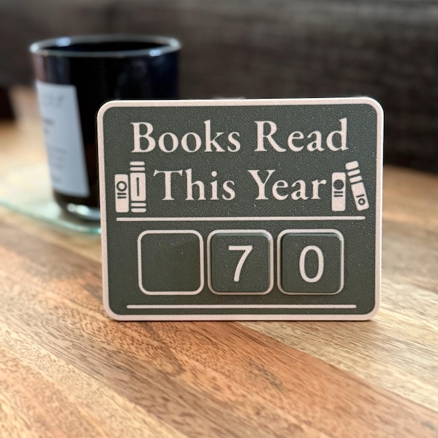 Segnalibro Tracker Di Lettura Books Read This Year Con Luna E Stella, In Legno, Fino A 999 Libri, Per Biblioteche, Uffici E Camere