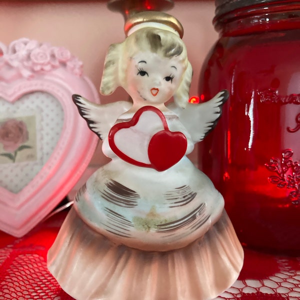 VERY RARE Josef Originals Christmas Music Box Angel Holding Basket Etsy