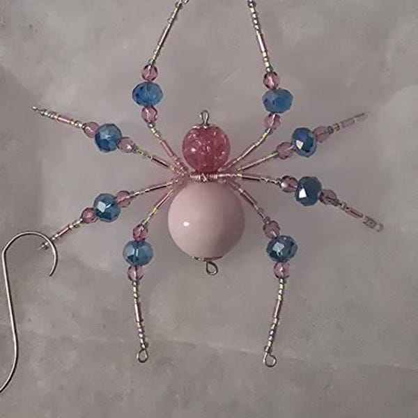 Pink Spider Chain Luscious Pink Beaded Spider - Etsy