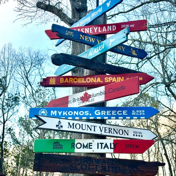 Personalized Directional Signs. Custom Made Destination Signs. Vintage ...