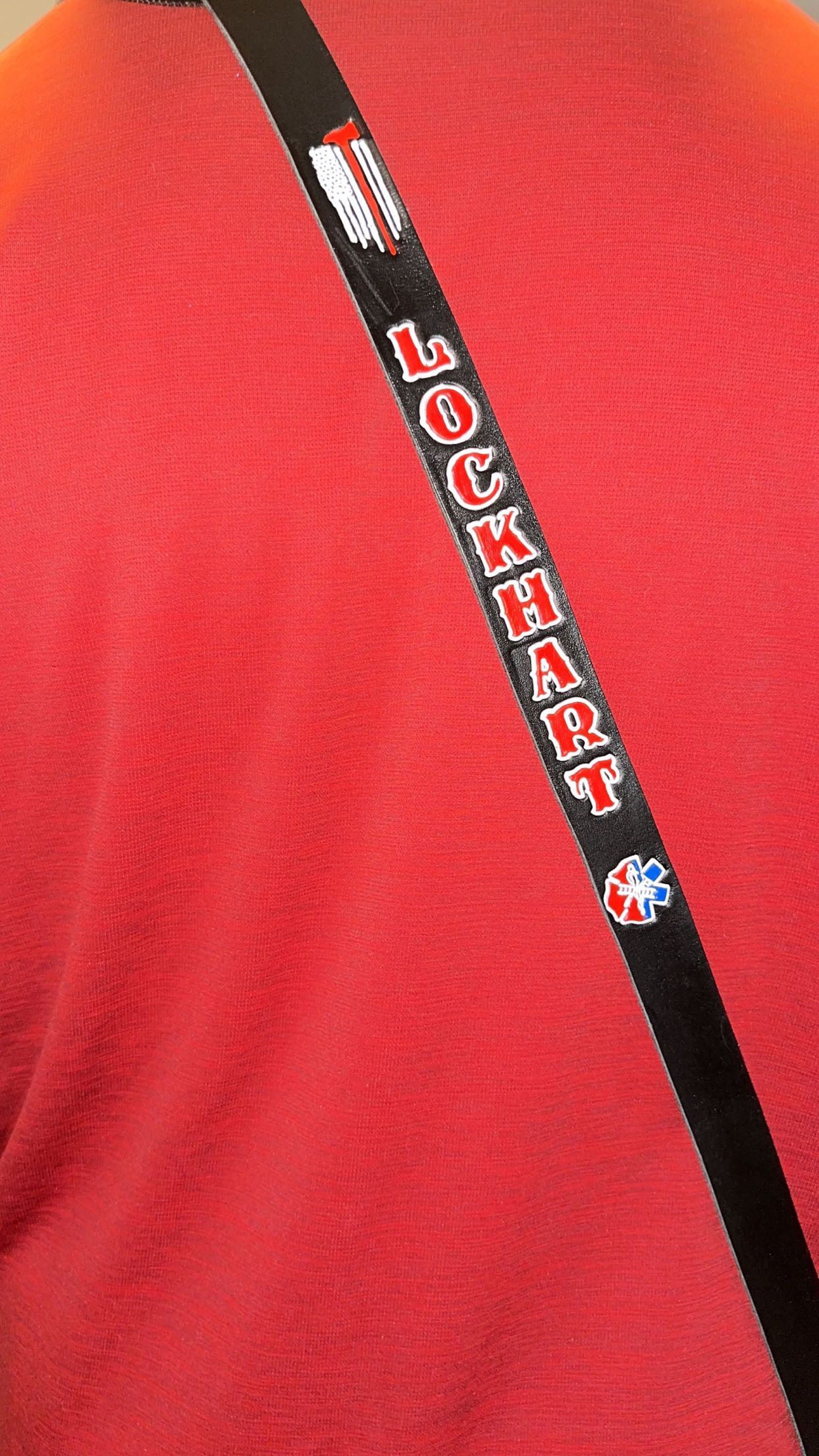 NY Style Custom Leather Firefighter Radio Strap WITH Radio Bucket: Superior Quality for First Responders