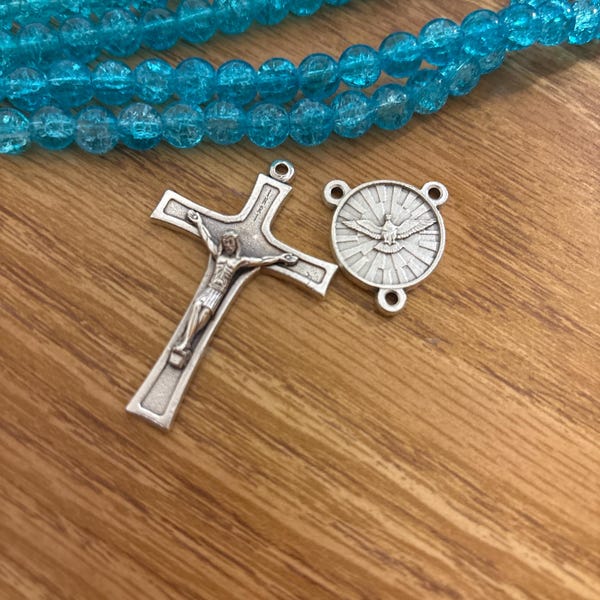 Gifts of the Holy Spirit Confirmation Rosary Set / Silver Crucifix ...