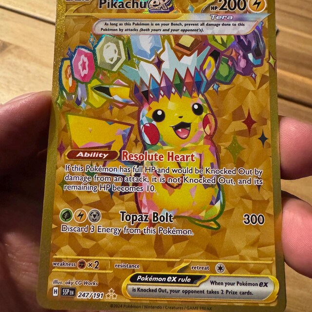 Pokemon TCG: Pikachu ex (Hyper Rare) - Surging Sparks 247