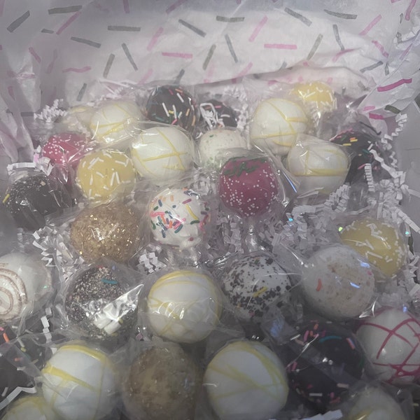 You Choose Flavor Assortment Cake Pop Box (non-custom) Decorated Based ...