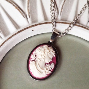 2 IVORY color FAIRY w/ MORNING GLORY on BLACK 40mm x 30mm Costume Jewelry CAMEOS