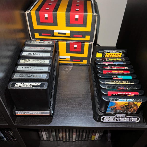 Sega Genesis / Mega Drive 10 Game Cartridge Holder & Organizer Tray Stand