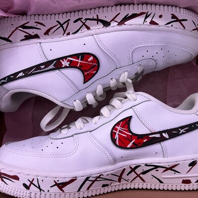 custom orange air force 1