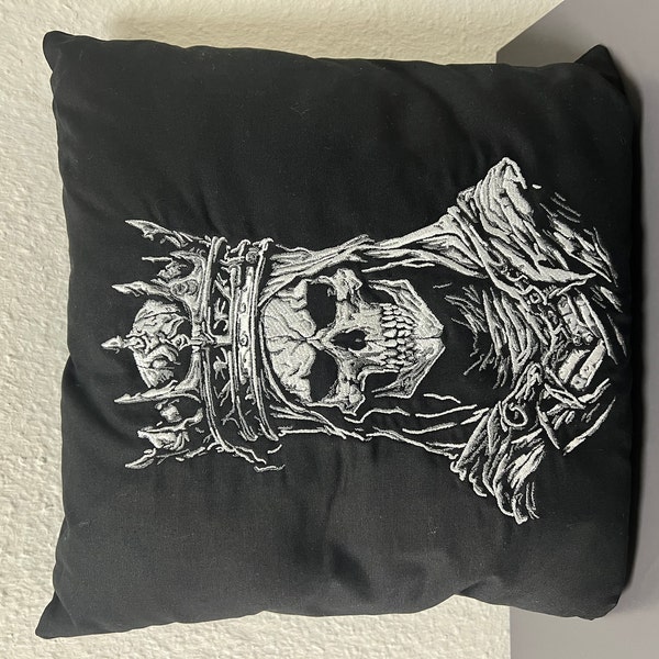 Machine Embroidery File - Skeleton With Crown Light Effect 15-16 X 26 ...