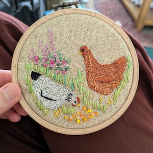 農場のニワトリの刺繍キット - Etsy 日本