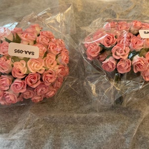 Set of 9 Small to Large Cabbage Roses in Cream Flower Crown Supplies ...