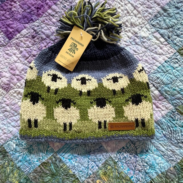 Women's Knitted Sheep Hat, Headband, Beanie: 100% Wool | Pachamama