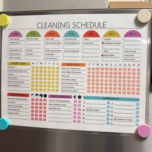 Editable Cleaning Planner: Checklist & Schedule (digital Download PDF ...