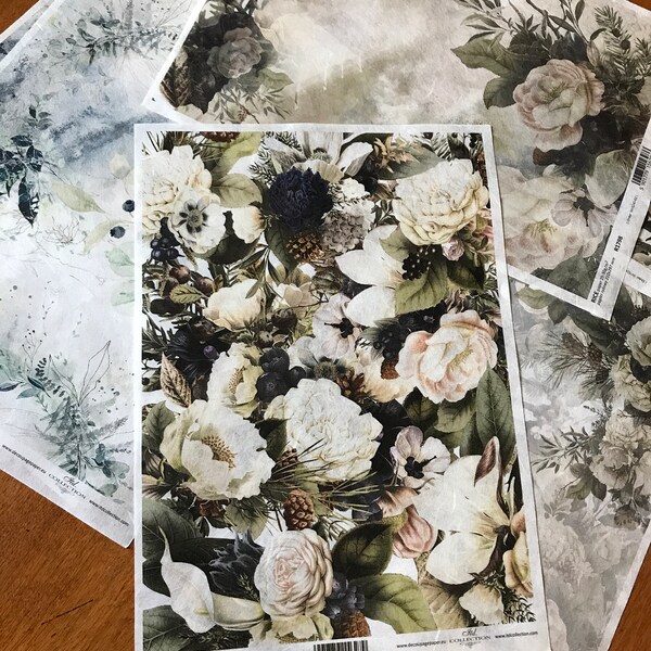 ITD Collection Ice Porcelain Collection Rice Papers - Winter Rice Paper ...