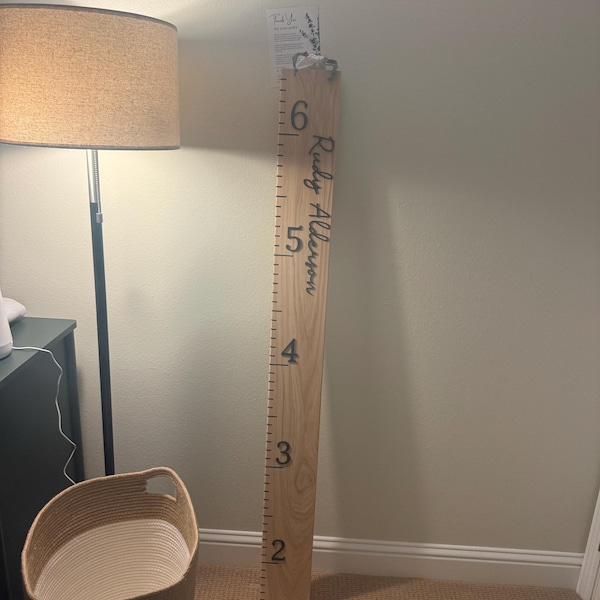 Giant Ruler Props Hickory Growth Chart Ruler 3D Uppercase Font, Wooden Measuring Stick ...