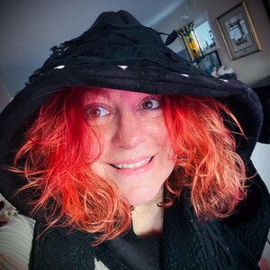 Oversized Hood, Distressed Black Scarf, Goth Hood, Witch