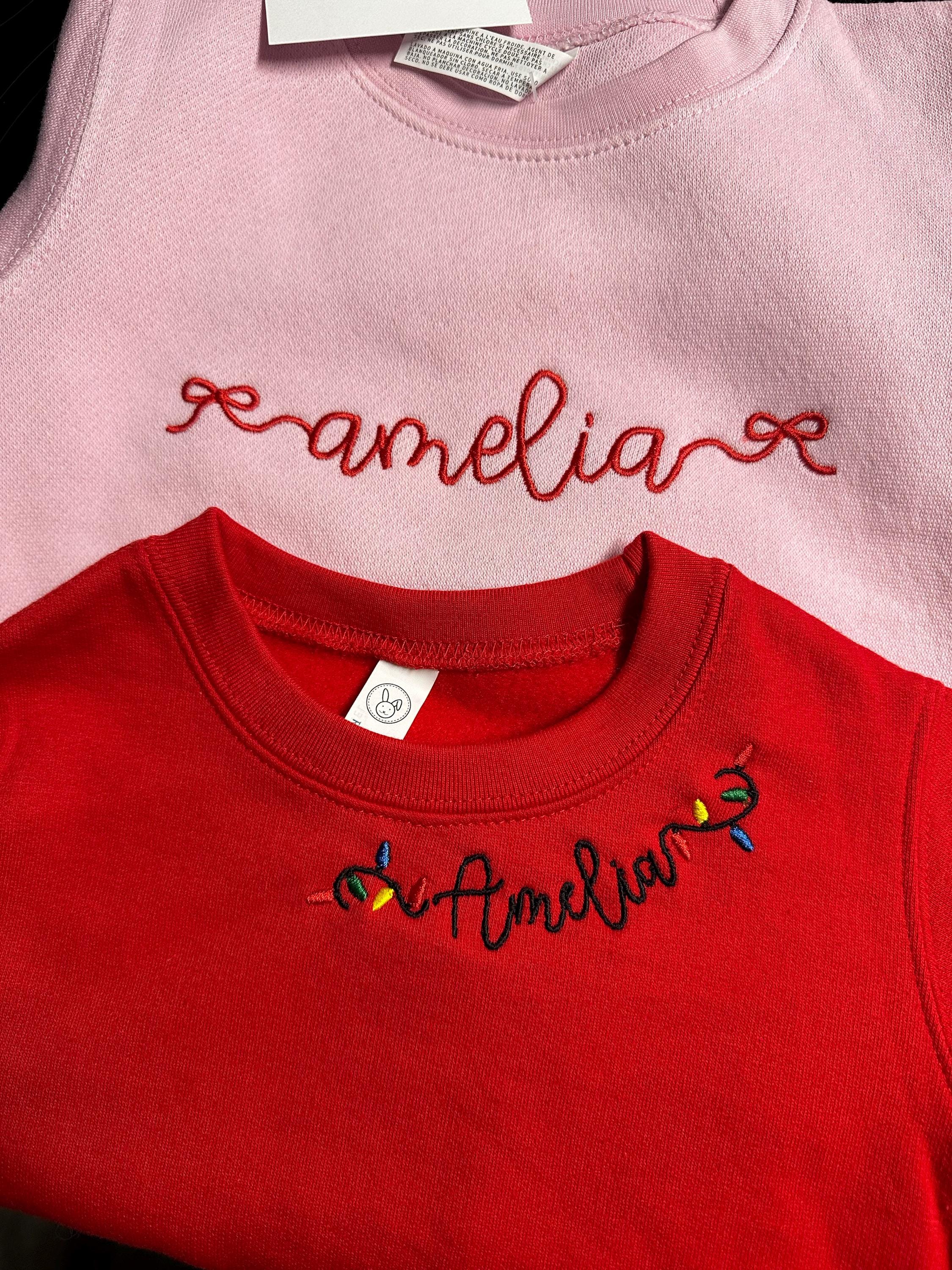 Embroidered Valentine&#39;s Sweatshirt / Monogram Valentines Shirt / Valentine&#39;s Day Shirt / Kids Valentines Shirt / Custom Valentines Shirt