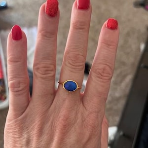 Customer photo from johanna, Raw Australian Fire Opal Ring, October Birthstone Jewelry