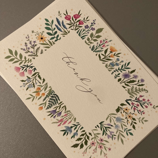 Set of Thank You Notecards - Wedding Birthday Christmas Christening ...
